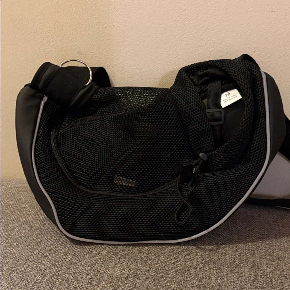Black Mesh Dog Carrier Sling